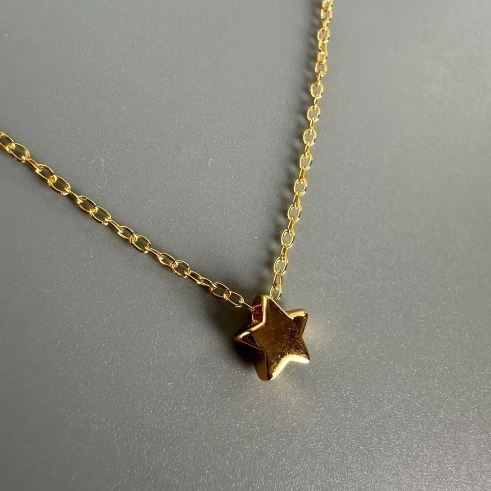 14k Gold Vermeil Star Necklace – Dainty Minimalist Pendant